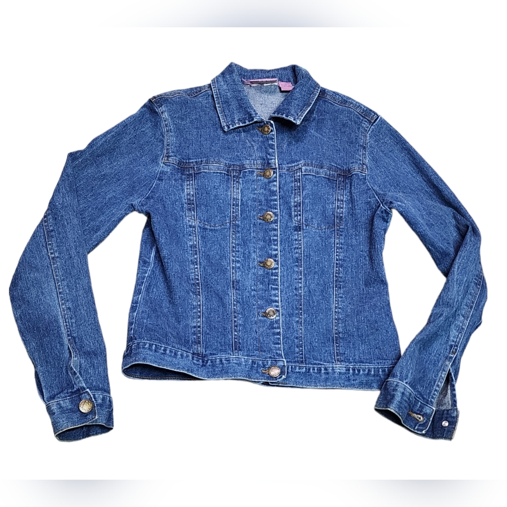 Premier International Classic Button Up Jean Jacket Size Small